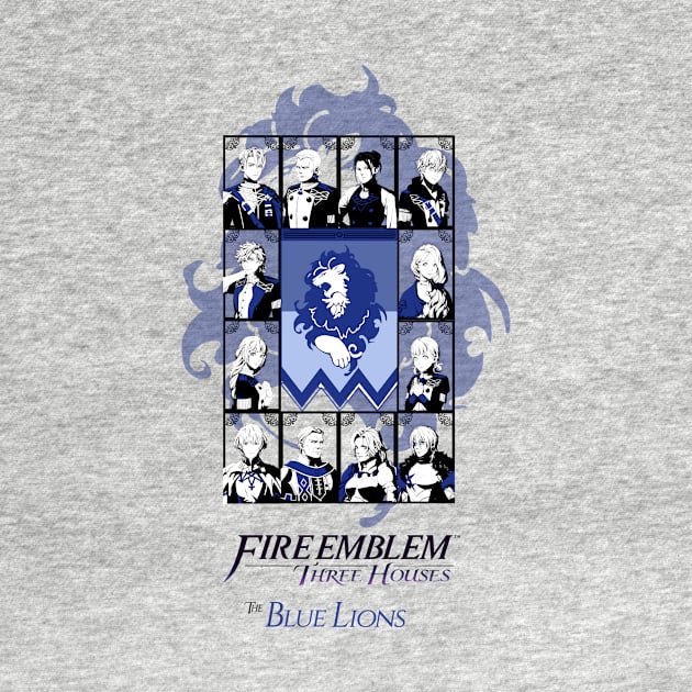 Fire Emblem Three Houses: The Blue Lions Featuring Male Byleth by TheMelRoseGallery